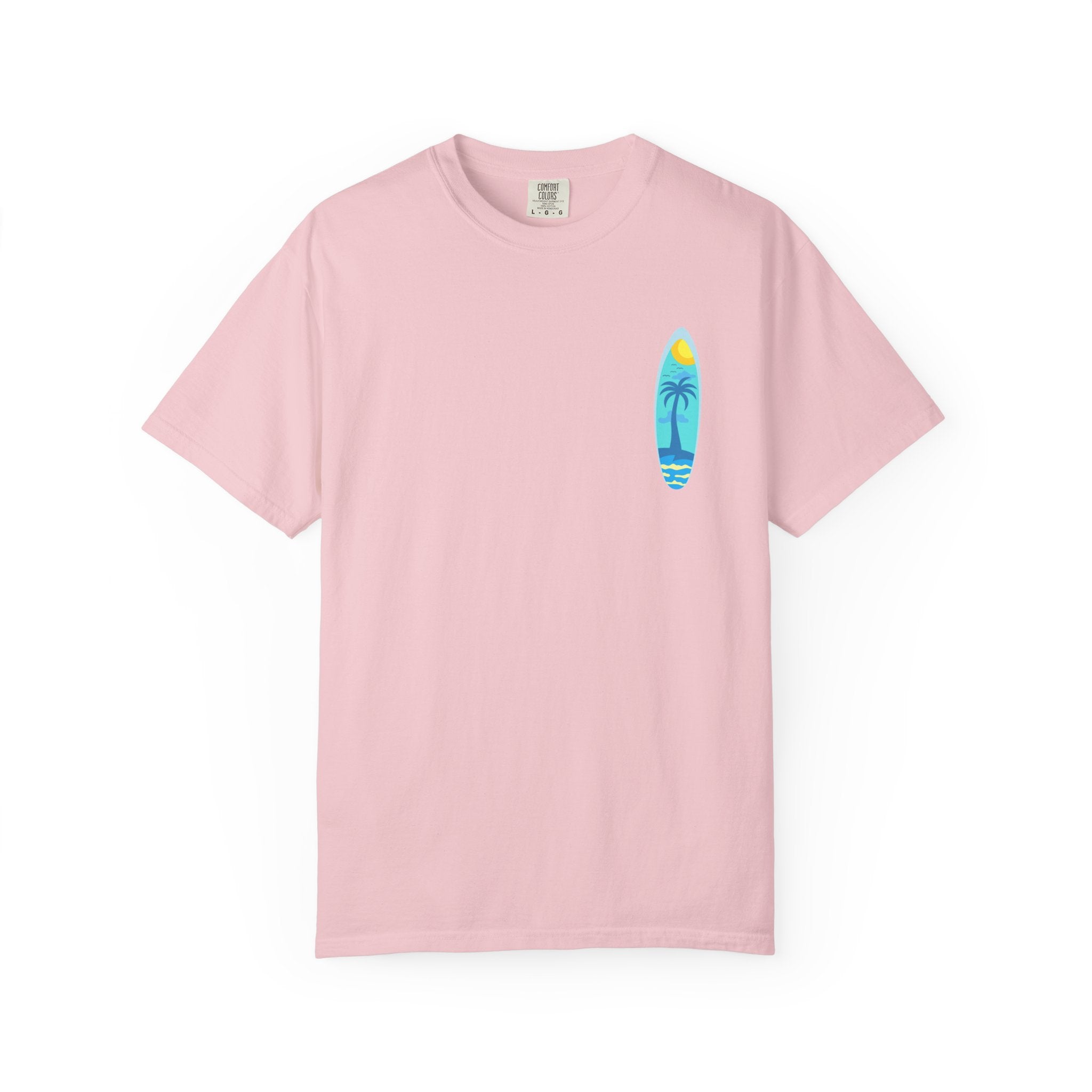 Surfing Graphic T-Shirt Tropical Surfboard Design