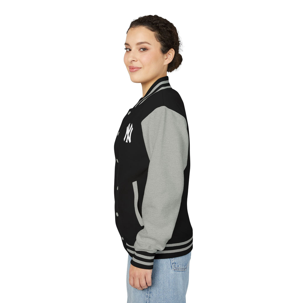 New York Letterman Jacket Varsity Style Red & White Baseball Jacket