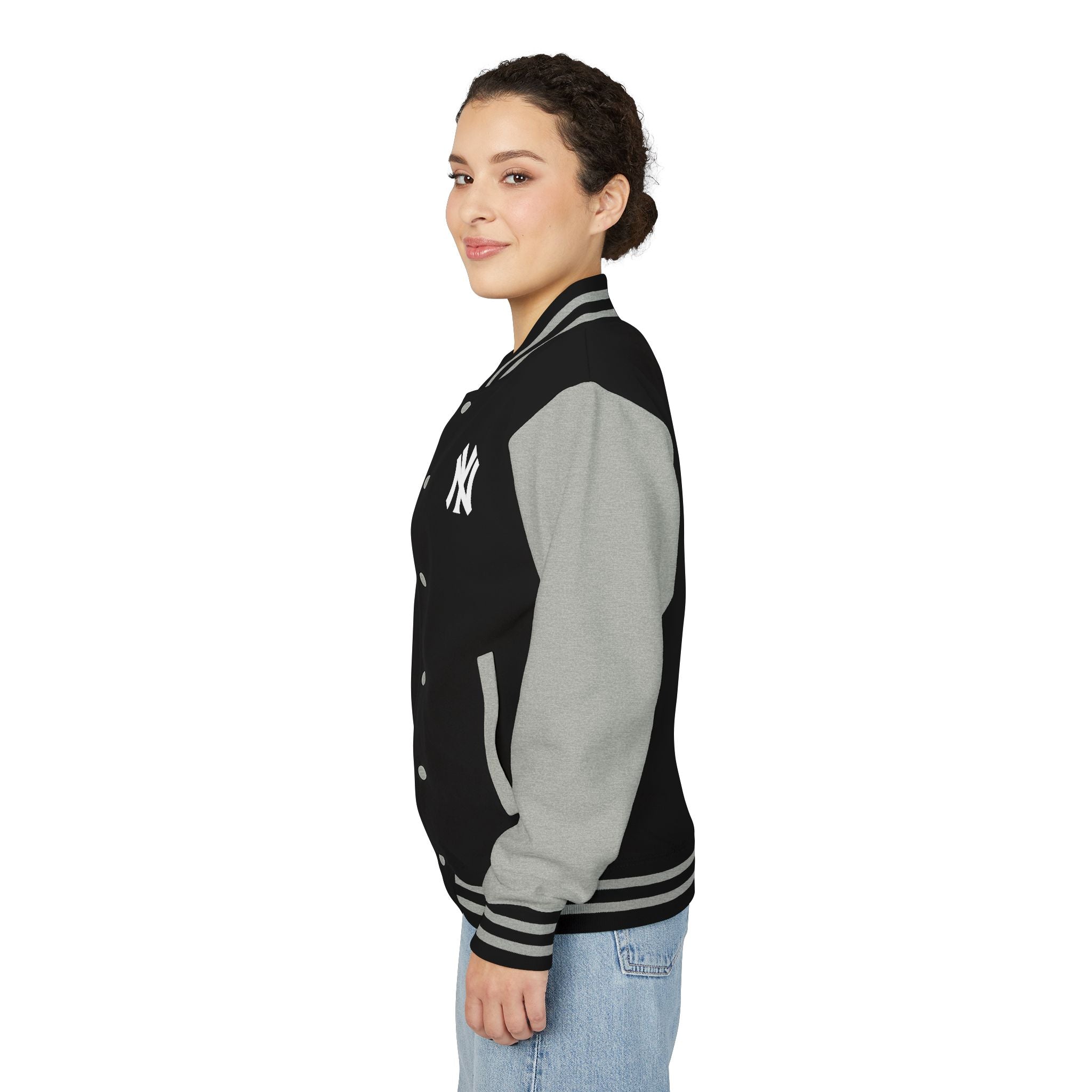 New York Letterman Jacket Varsity Style Red & White Baseball Jacket