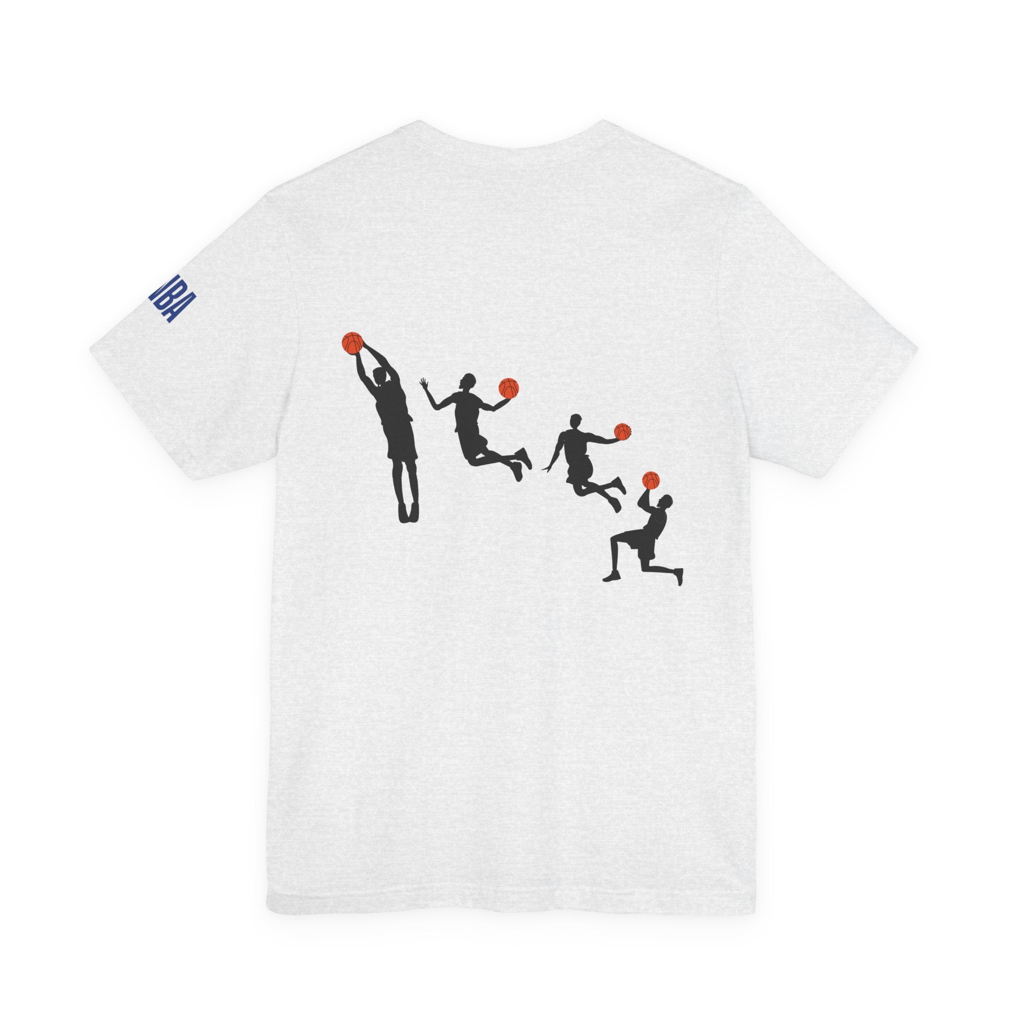 Basketball Silhouette Tee Hoop and Dunk Action