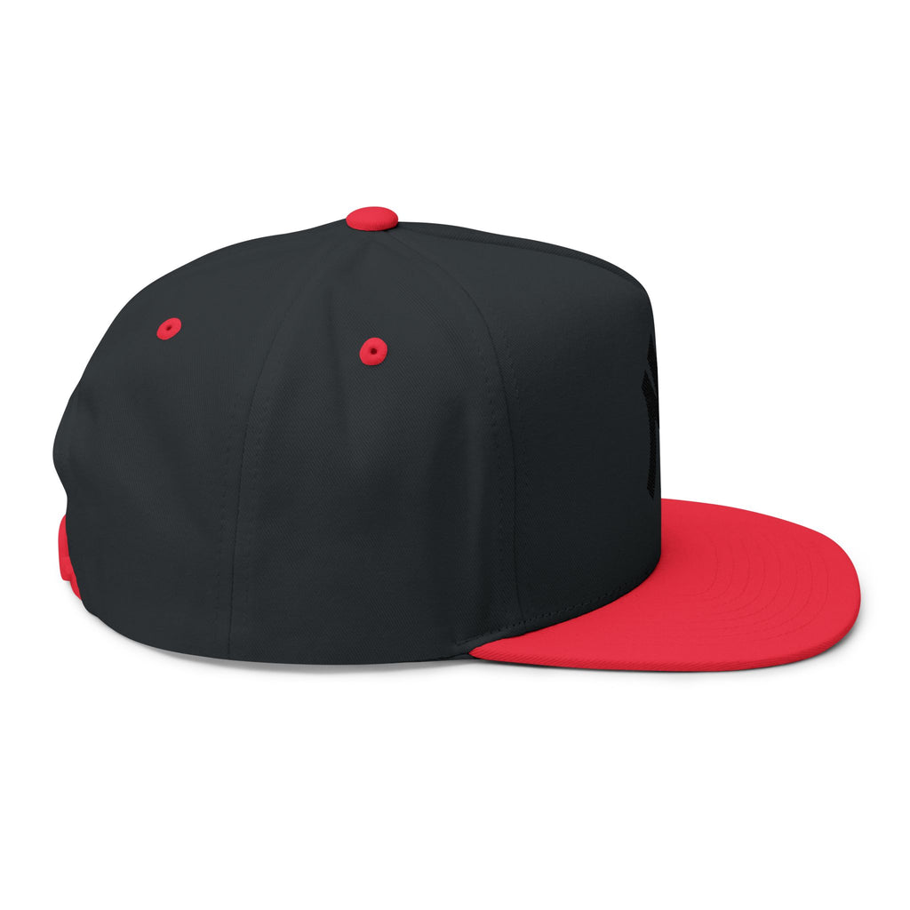 Embroidered Flat Bill Cap  Classic NY Logo Snapback