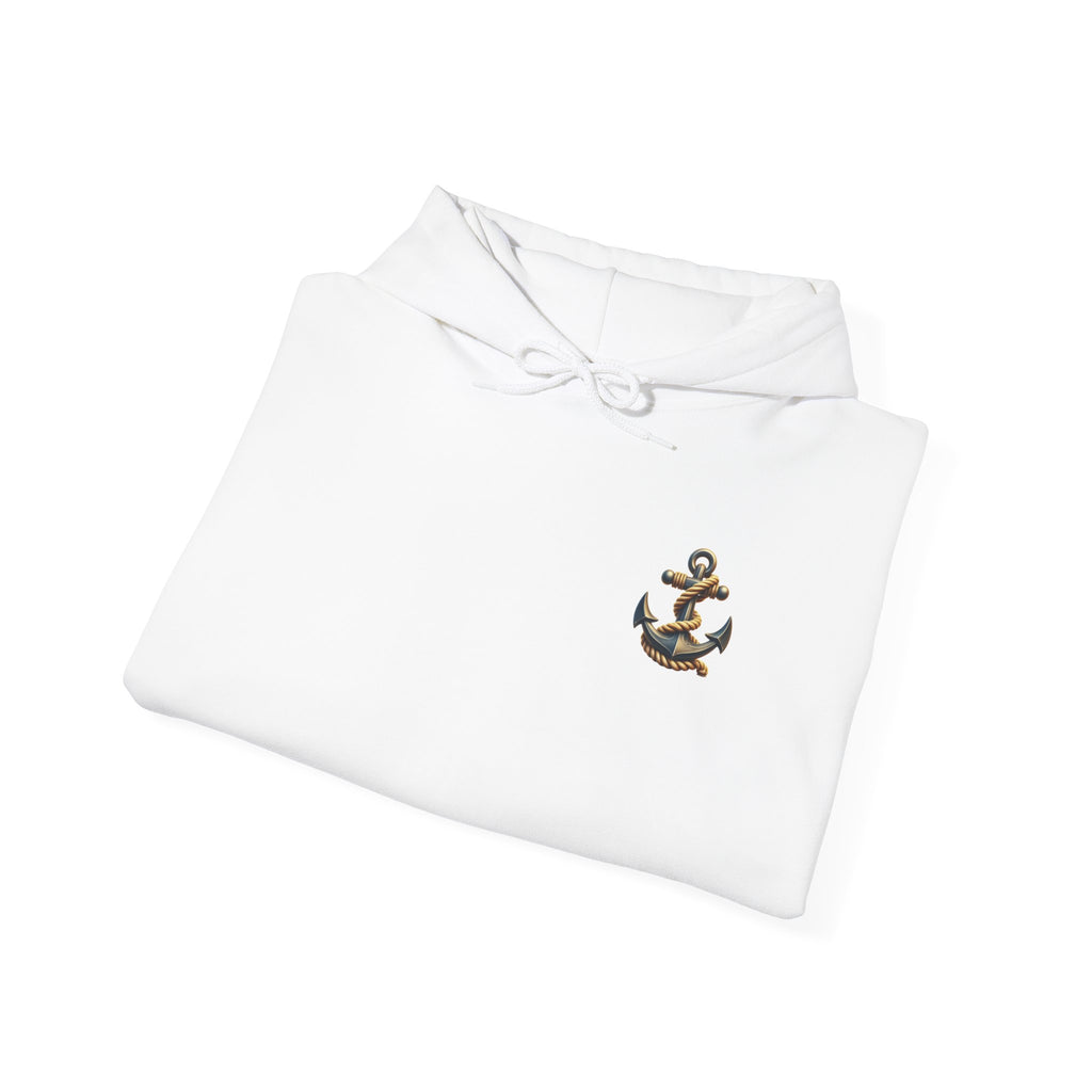 Pirate Skull Anchor Hoodie  Nautical Skull & Crossbones Pullover