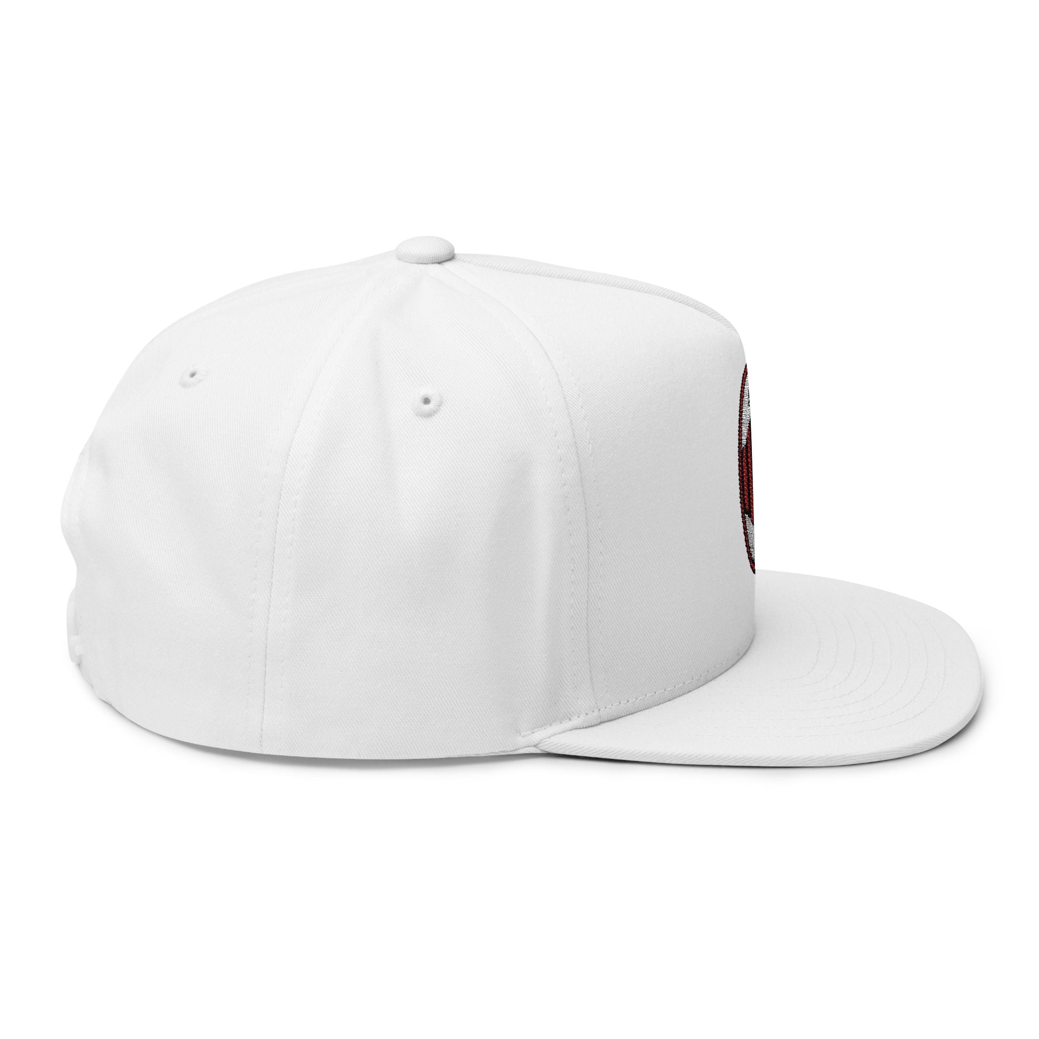 Embroidered Flat Bill Cap AC Milan Crest Snapback