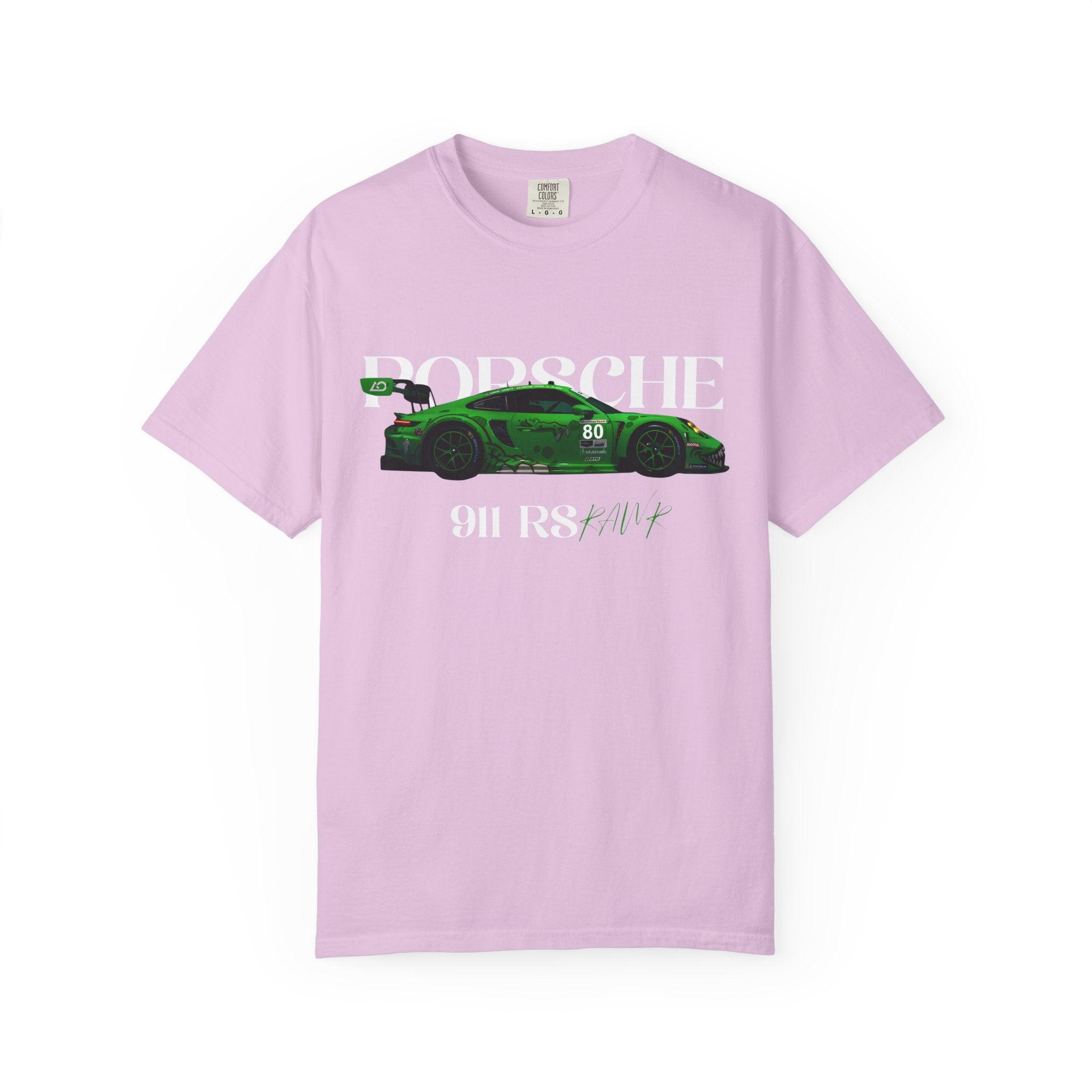 Porsche 911 RS Racing Tee  Green GT Car Graphic T-Shirt