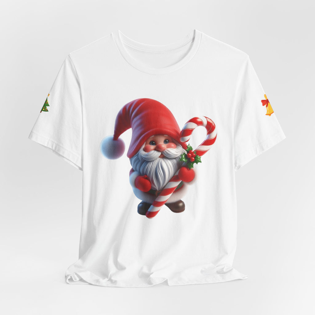 Candy Cane Gnome T-Shirt Christmas Santa Elf Tee