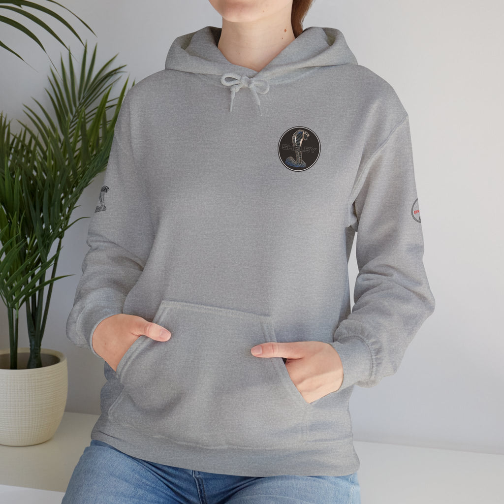 Classic Mustang Hoodie  Vintage Blue Pony Car Pullover
