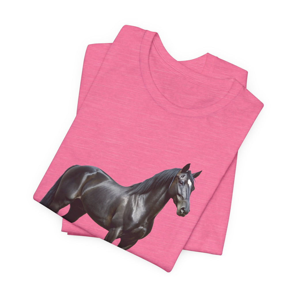 Black Mustang Horse and Classic Mustang Car Tee | Vintage Muscle Car Shirt