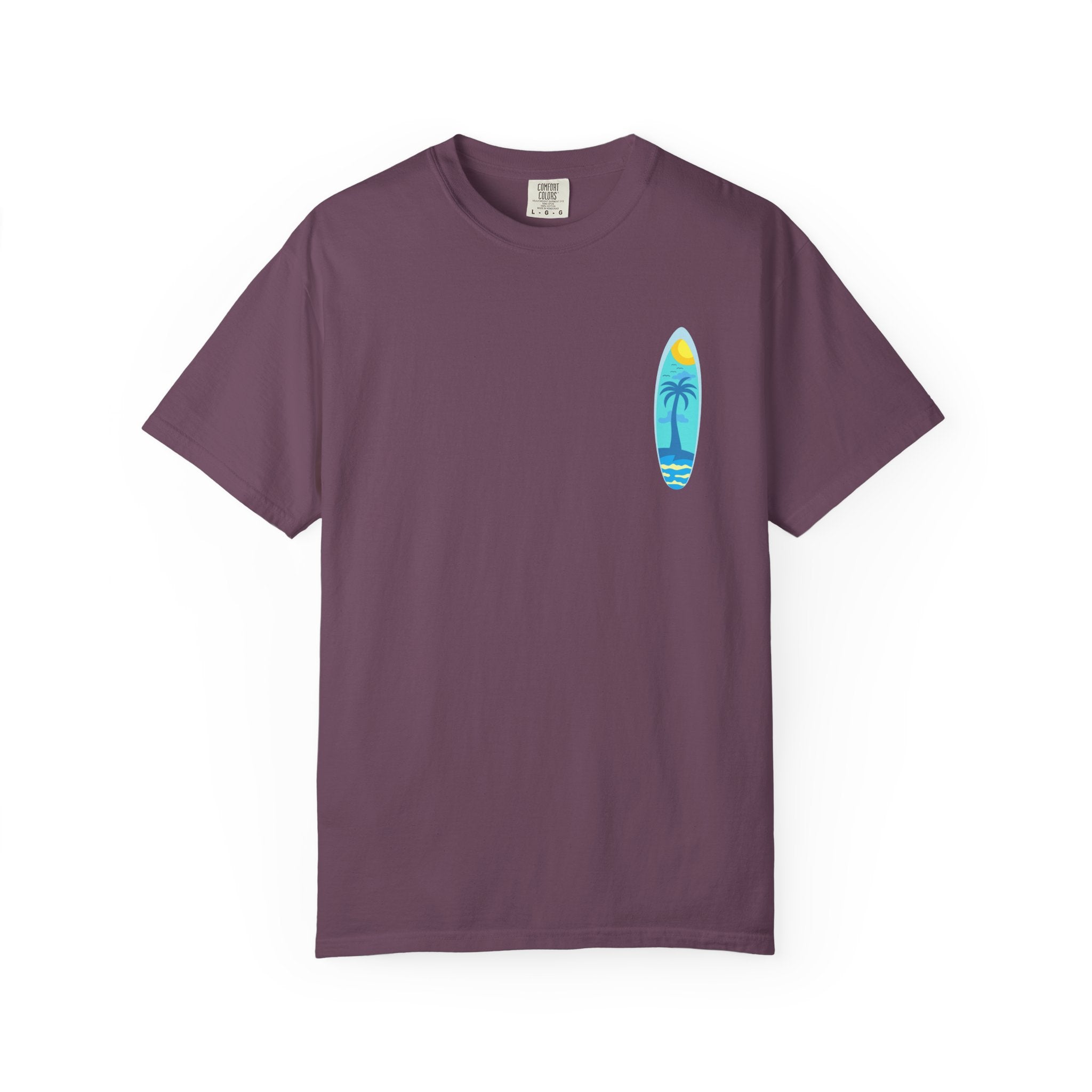 Surfing Graphic T-Shirt Tropical Surfboard Design