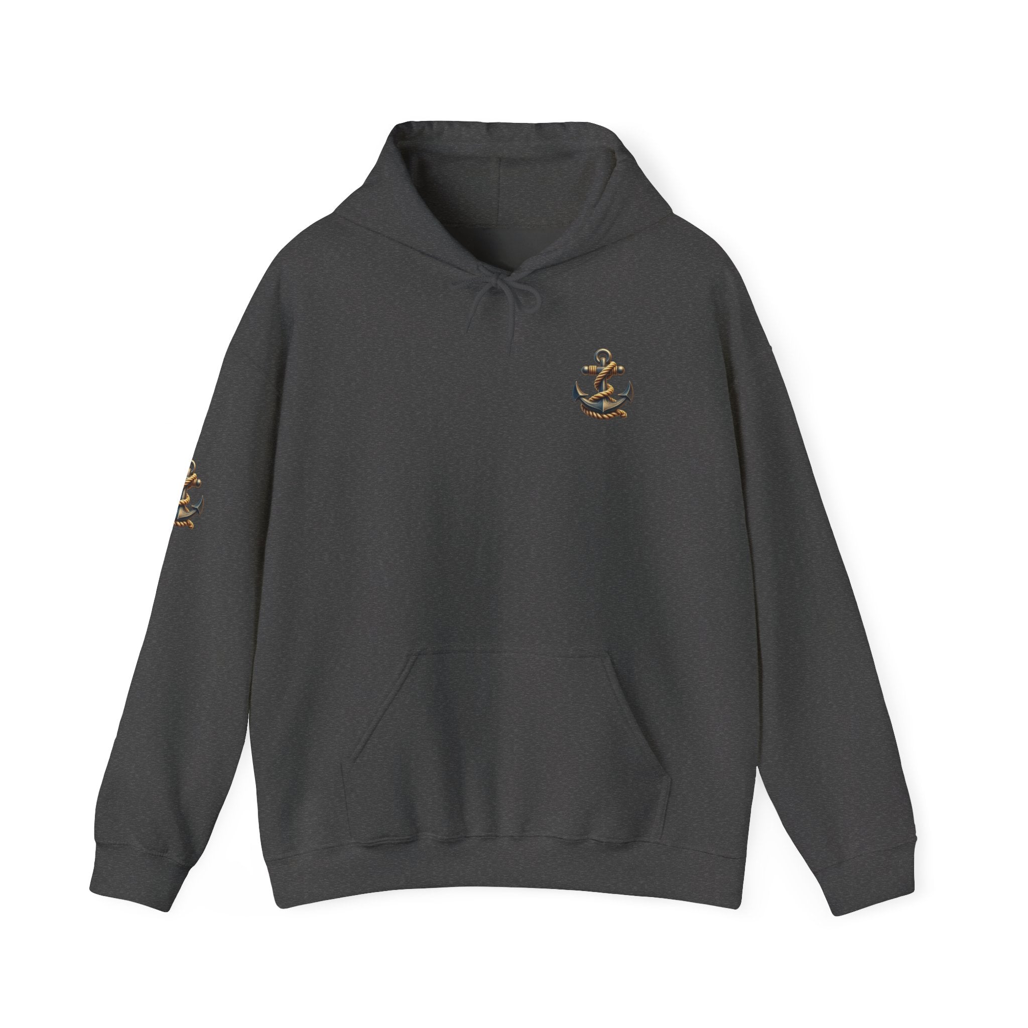 Pirate Skull Anchor Hoodie  Nautical Skull & Crossbones Pullover