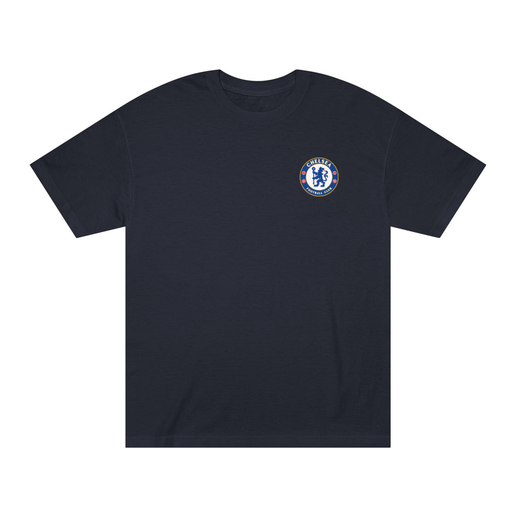 Chelsea Football Club Tee Minimal Crest Front & CHELSEA Back