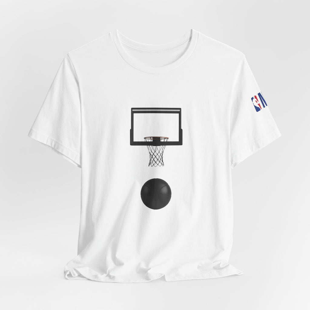 Basketball Silhouette Tee Hoop and Dunk Action