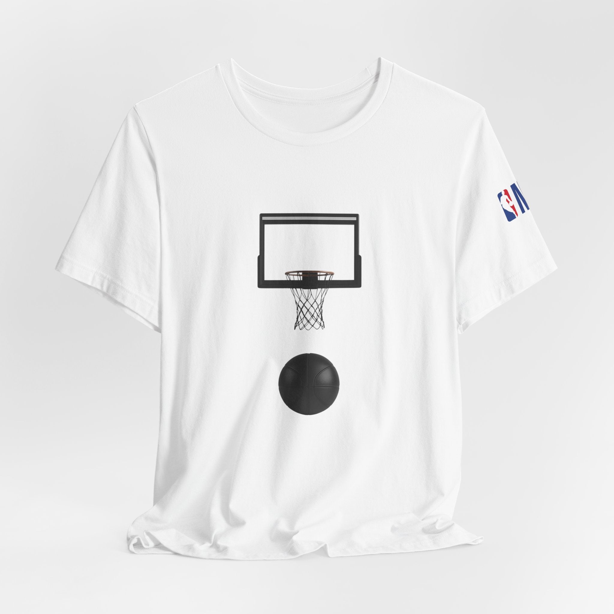 Basketball Silhouette Tee Hoop and Dunk Action