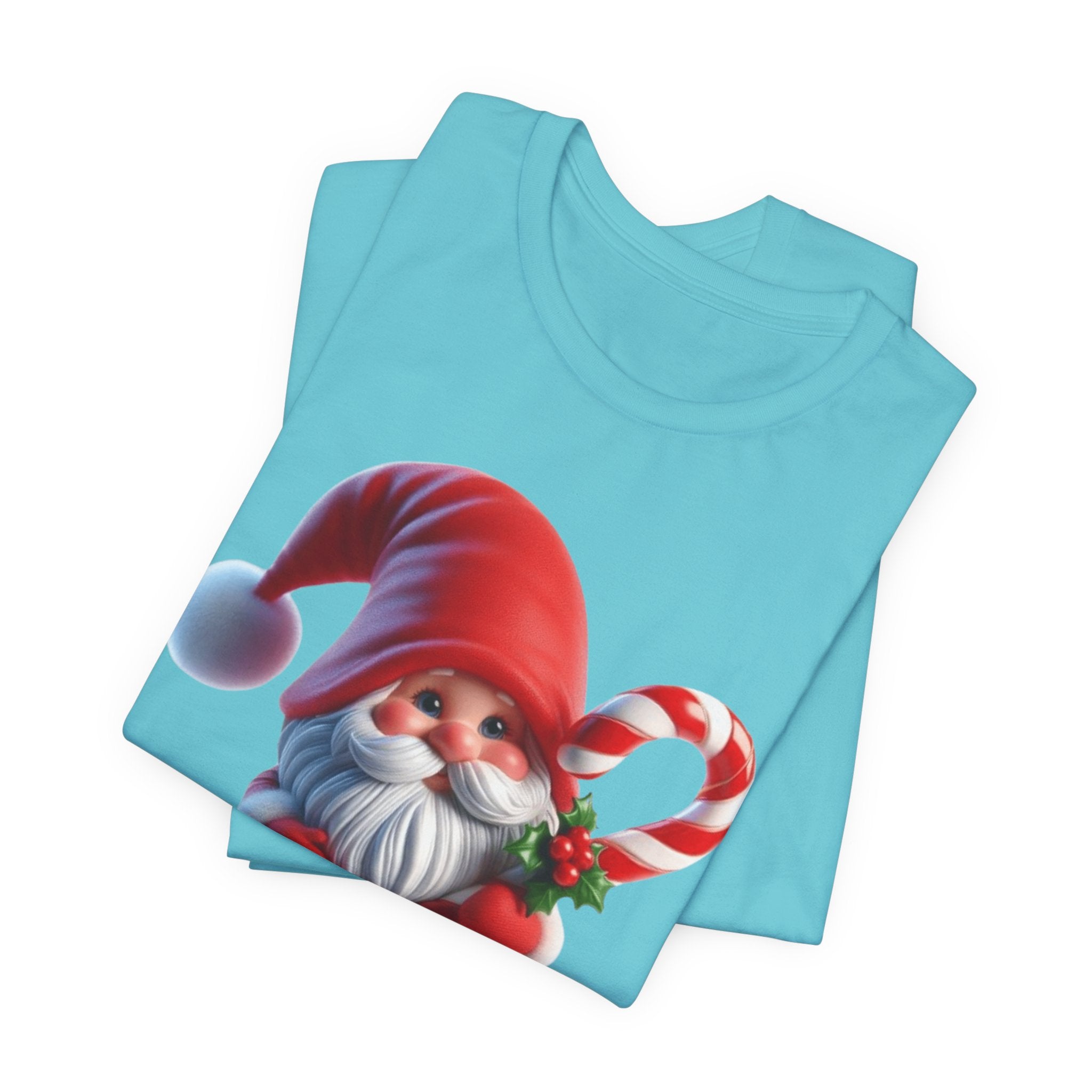 Candy Cane Gnome T-Shirt Christmas Santa Elf Tee