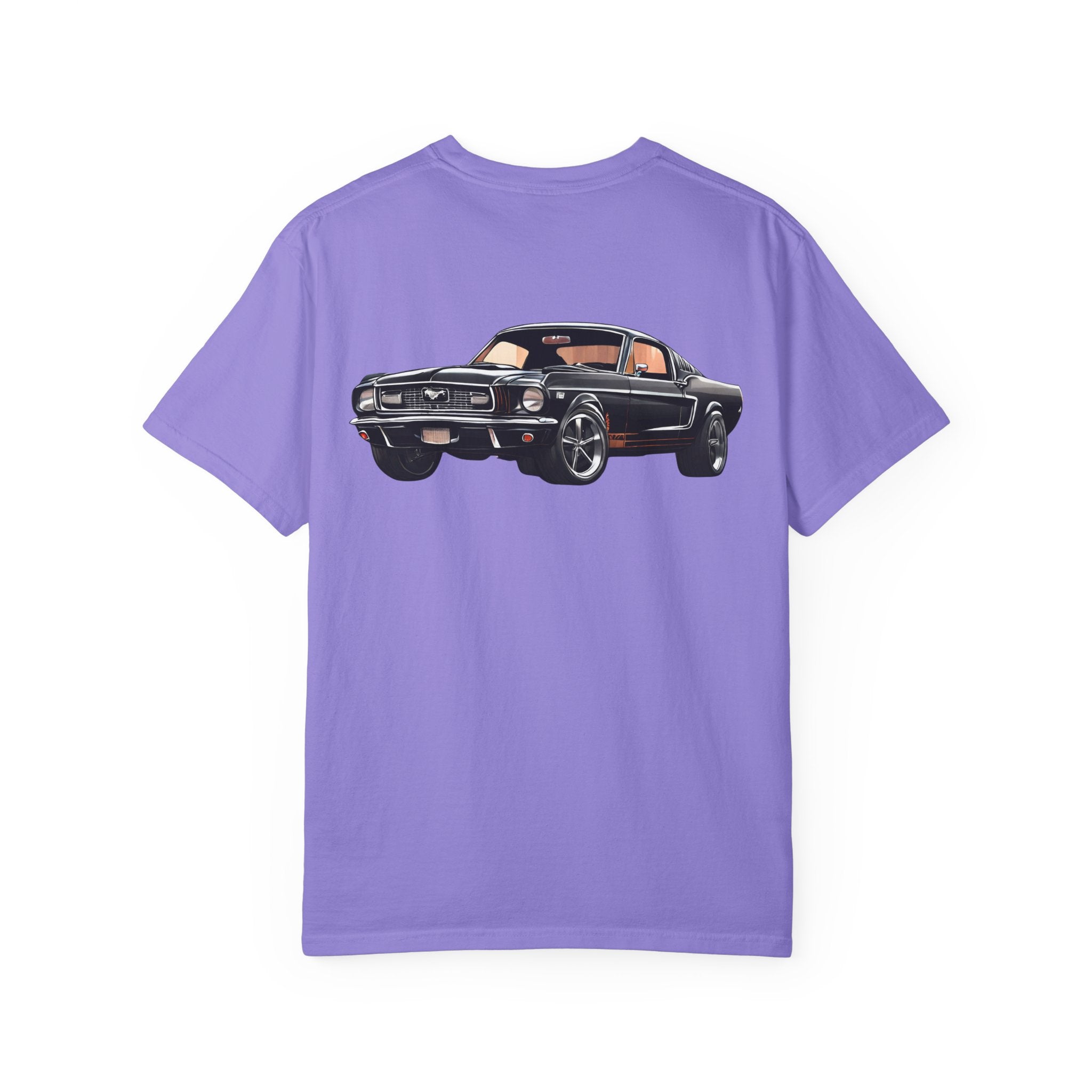 Classic Muscle Car T-Shirt | Vintage Black Mustang Illustration