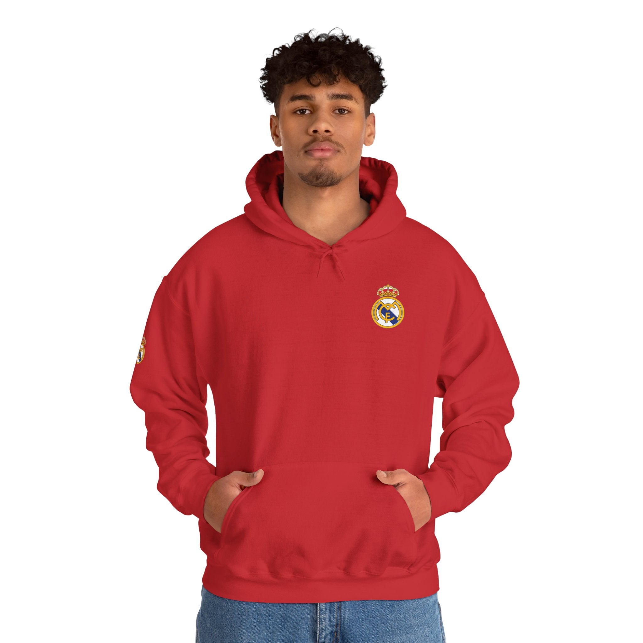 Real Madrid Crest Hoodie  Minimal White Soccer Pullover