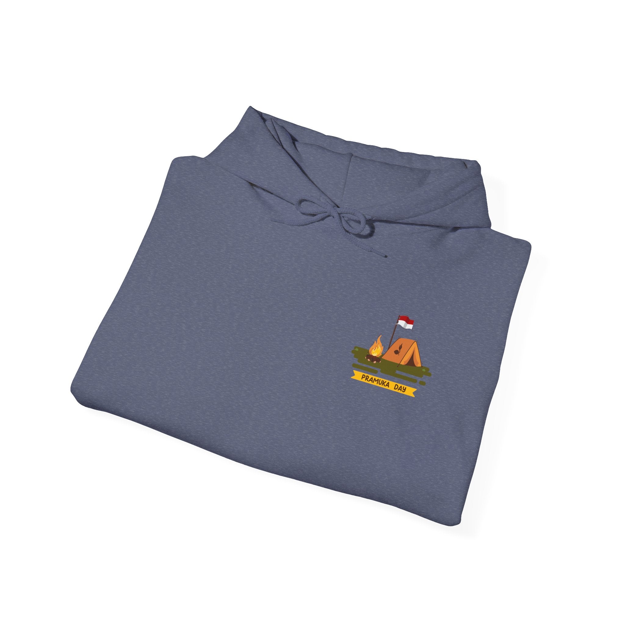 Camping Gear Hoodie  Tent, Boots, Lantern, Campfire Illustration