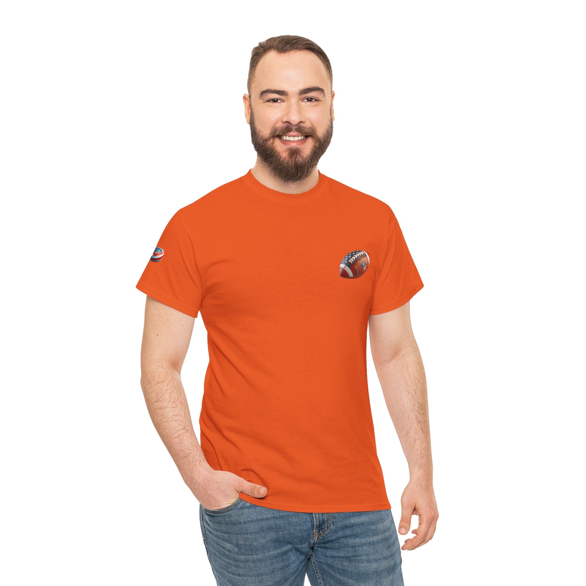 Football Player Graphic Tee  Retro Gridiron Jersey Design