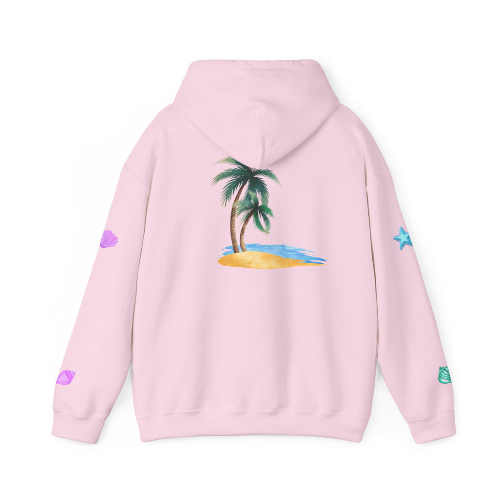 California Palm Tree Hoodie | Beach Island Graphic, Sleeve Icons