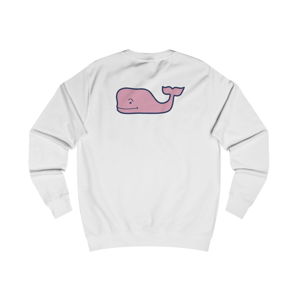 Pink Whale Vineyard Vines sweatshirt | Minimal Logo Crewneck