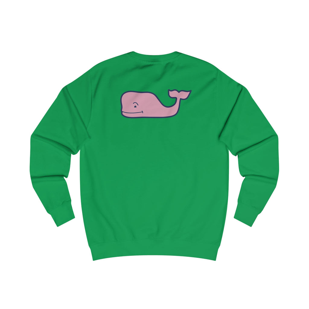 Pink Whale Vineyard Vines sweatshirt | Minimal Logo Crewneck