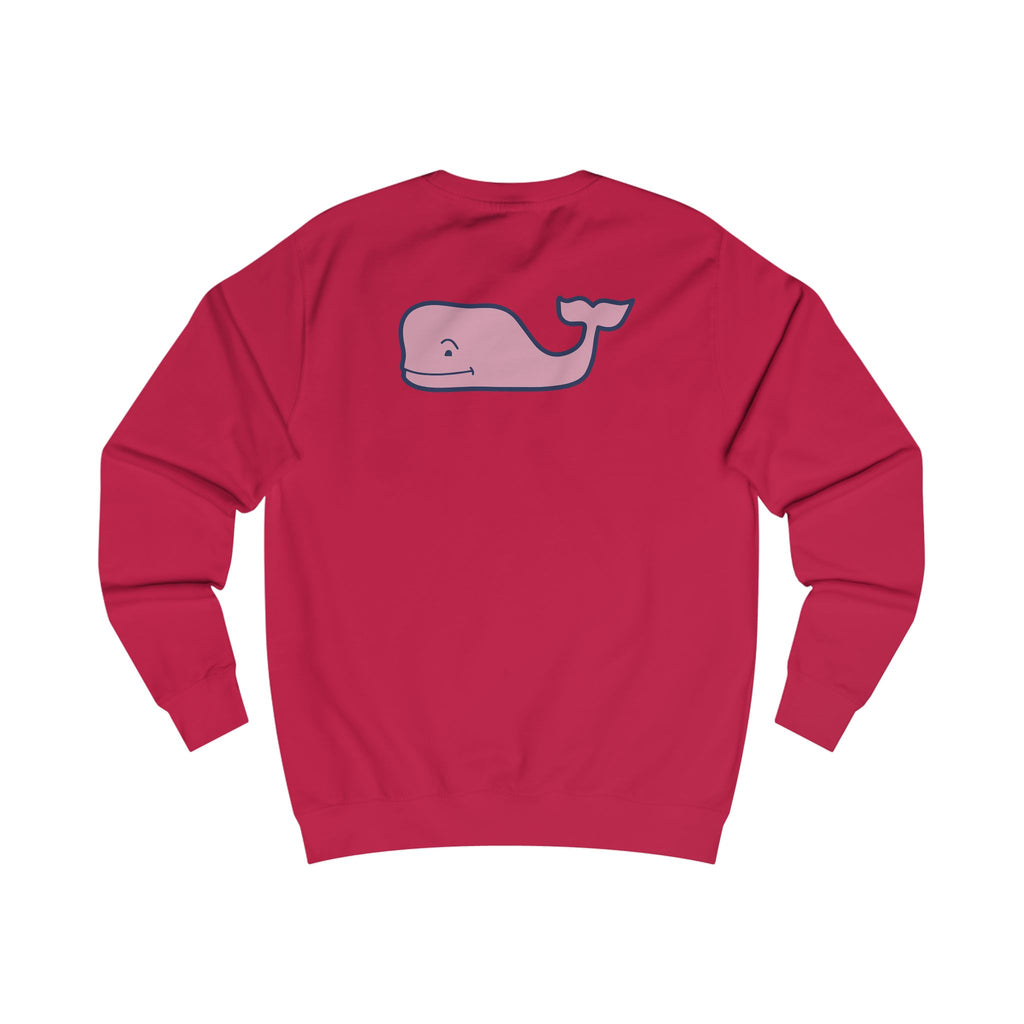 Pink Whale Vineyard Vines sweatshirt | Minimal Logo Crewneck