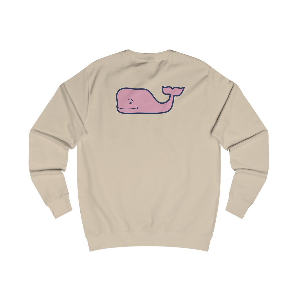 Pink Whale Vineyard Vines sweatshirt | Minimal Logo Crewneck