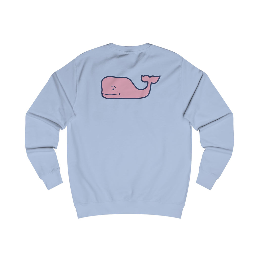 Pink Whale Vineyard Vines sweatshirt | Minimal Logo Crewneck
