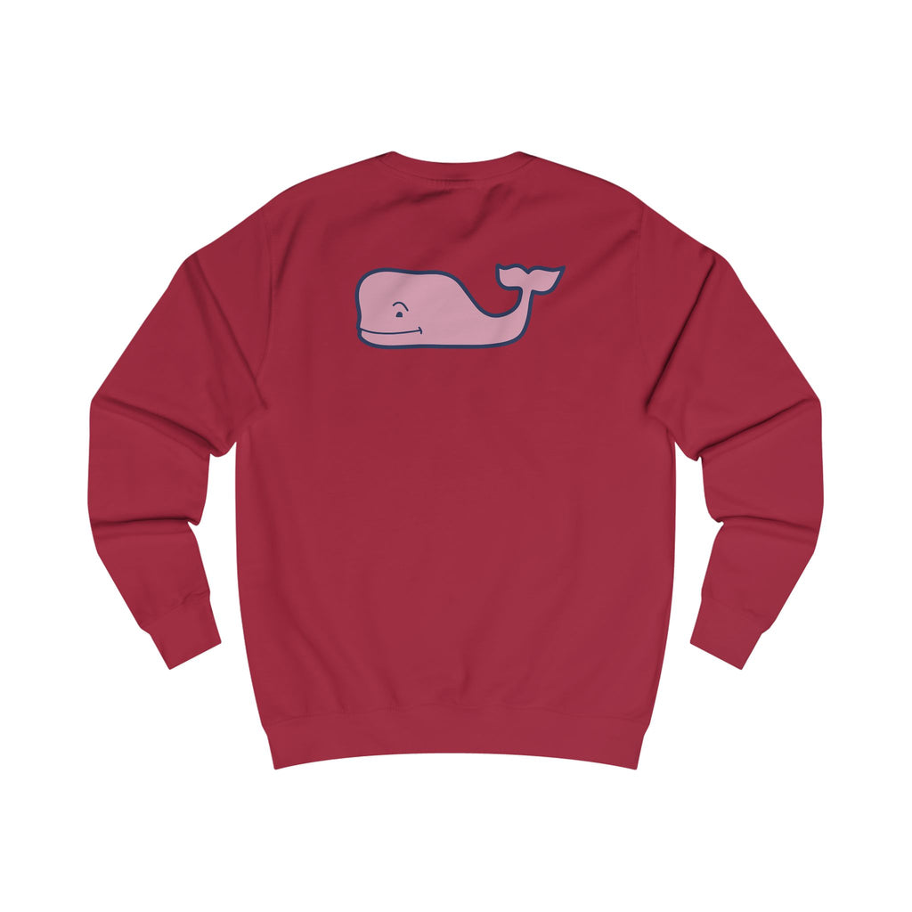Pink Whale Vineyard Vines sweatshirt | Minimal Logo Crewneck