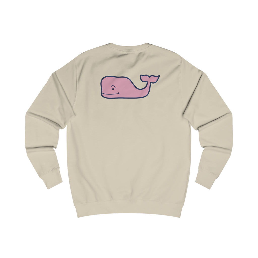 Pink Whale Vineyard Vines sweatshirt | Minimal Logo Crewneck