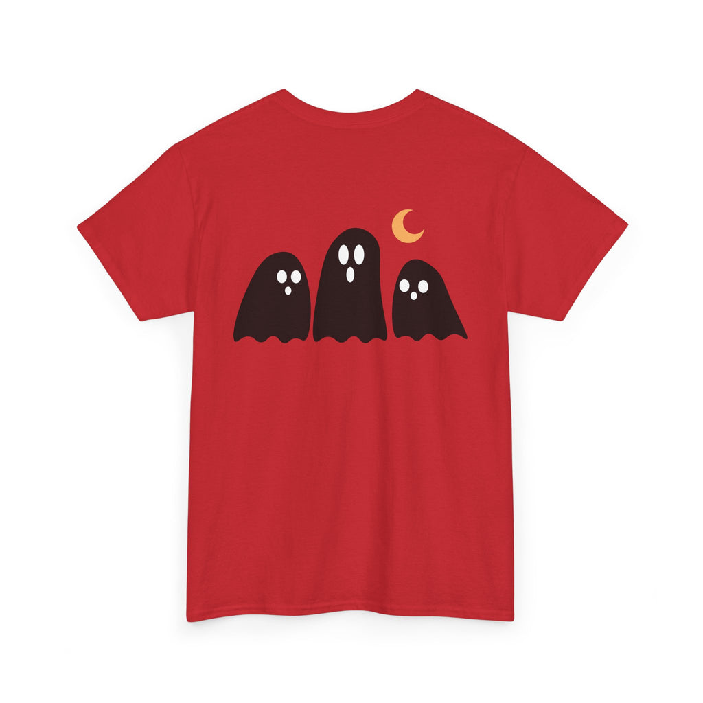 Spooky Ghost Halloween Cotton T-Shirt, Autumn Fashion Surprise for Women and Men, Unisex Tee, Scary Ghost Tee, Halloween Shirt, Fall Fashion