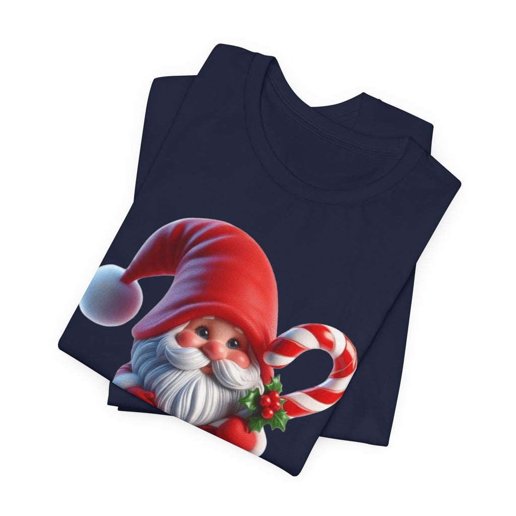 Candy Cane Gnome T-Shirt Christmas Santa Elf Tee