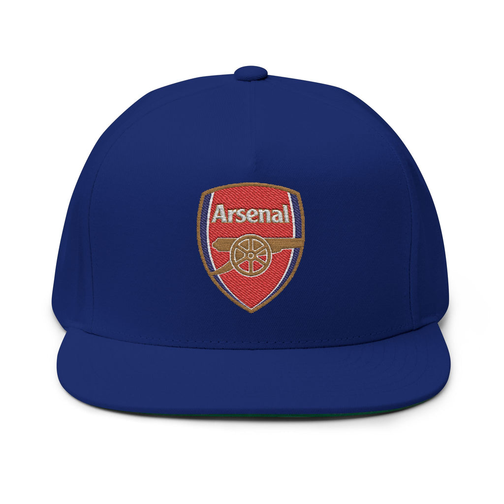 Arsenal Embroidered Flat Bill Cap  White Snapback Hat