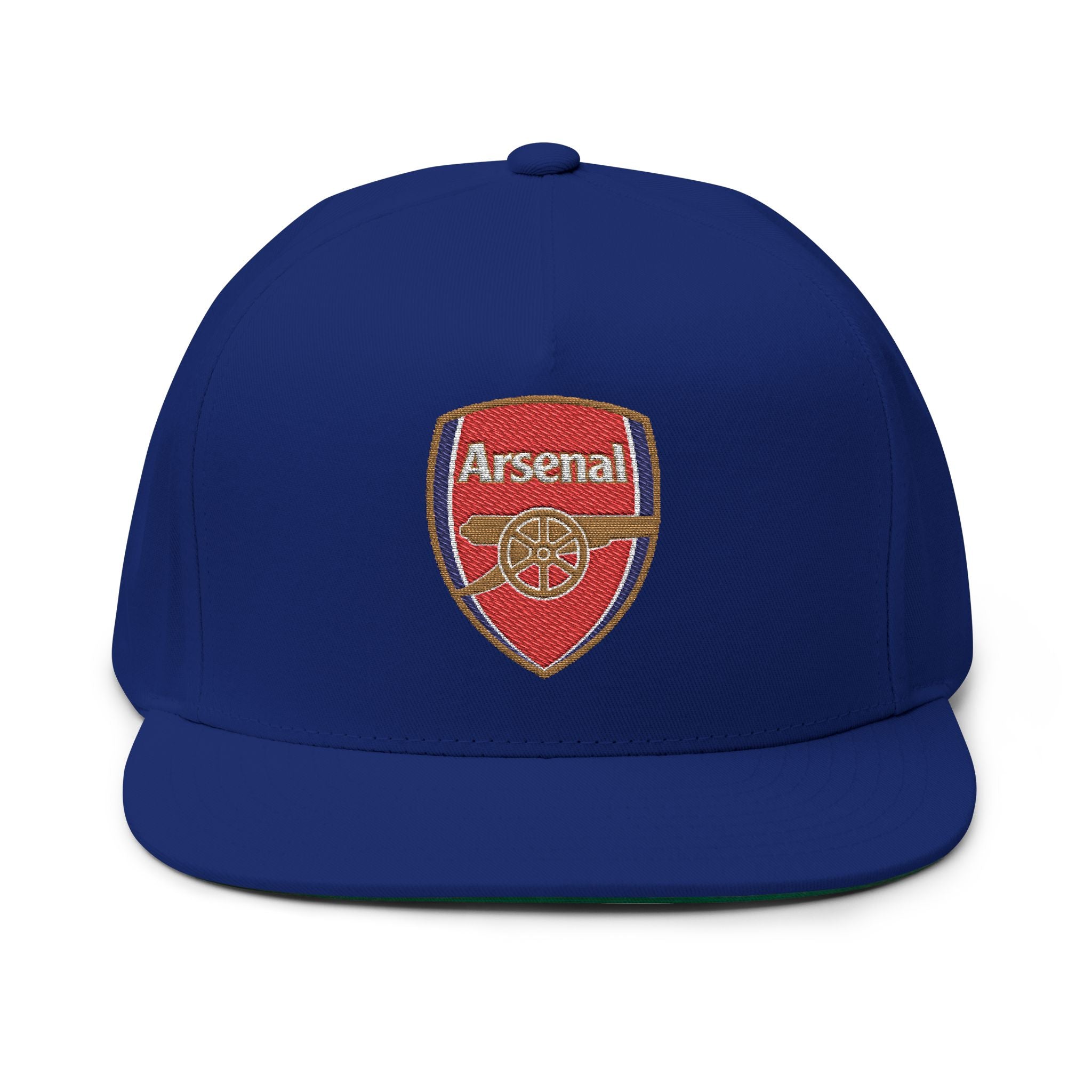 Arsenal Embroidered Flat Bill Cap  White Snapback Hat