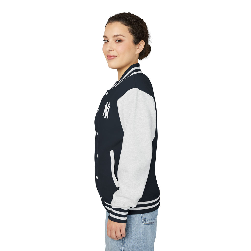 New York Letterman Jacket Varsity Style Red & White Baseball Jacket