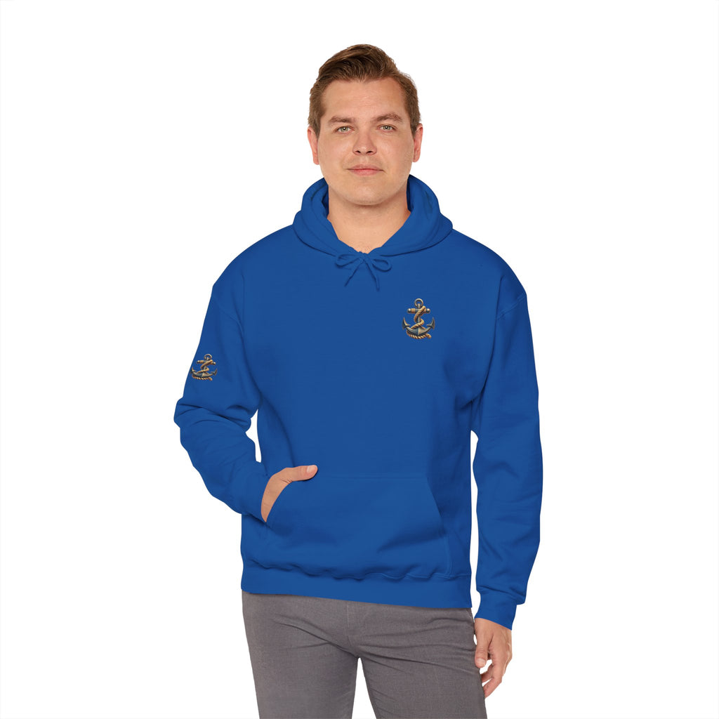 Pirate Skull Anchor Hoodie  Nautical Skull & Crossbones Pullover
