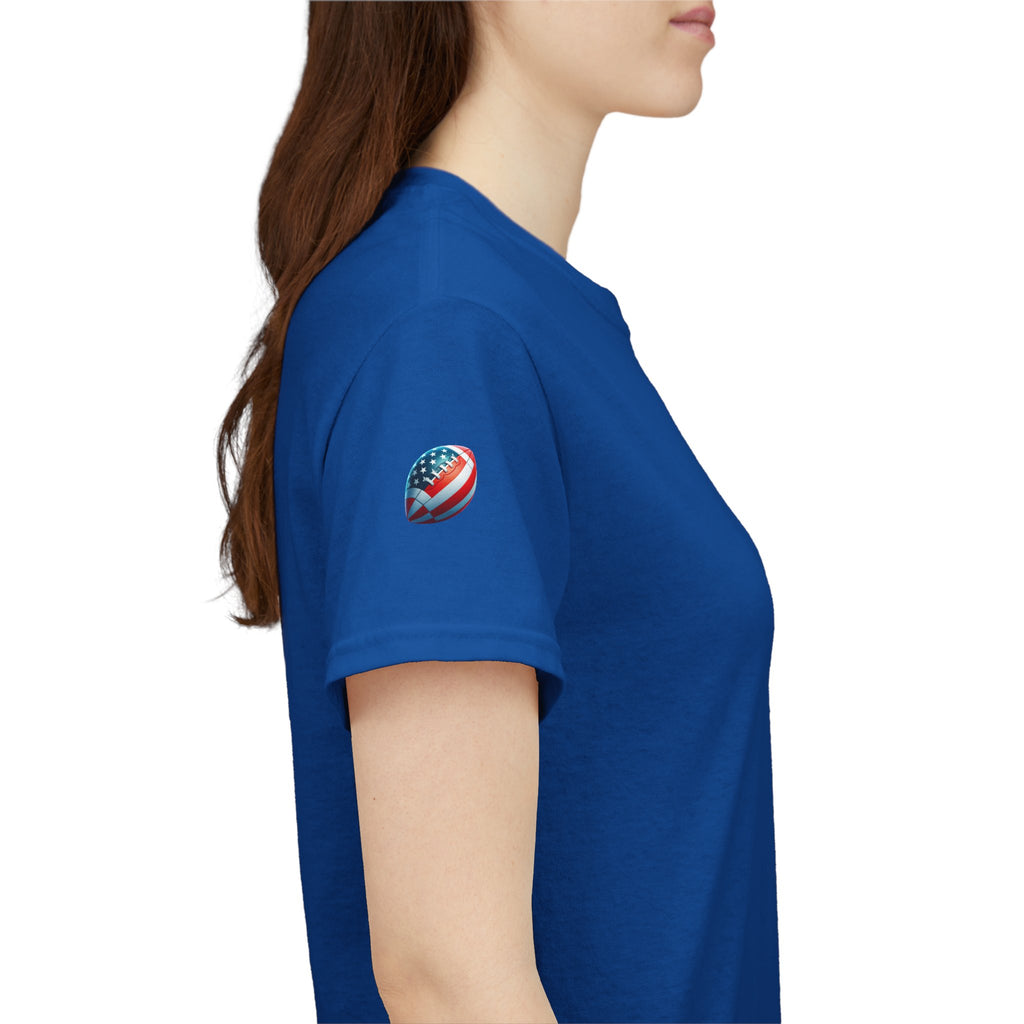 Skull Helmet Football Tee — Grunge Athletic Graphic T‑Shirt