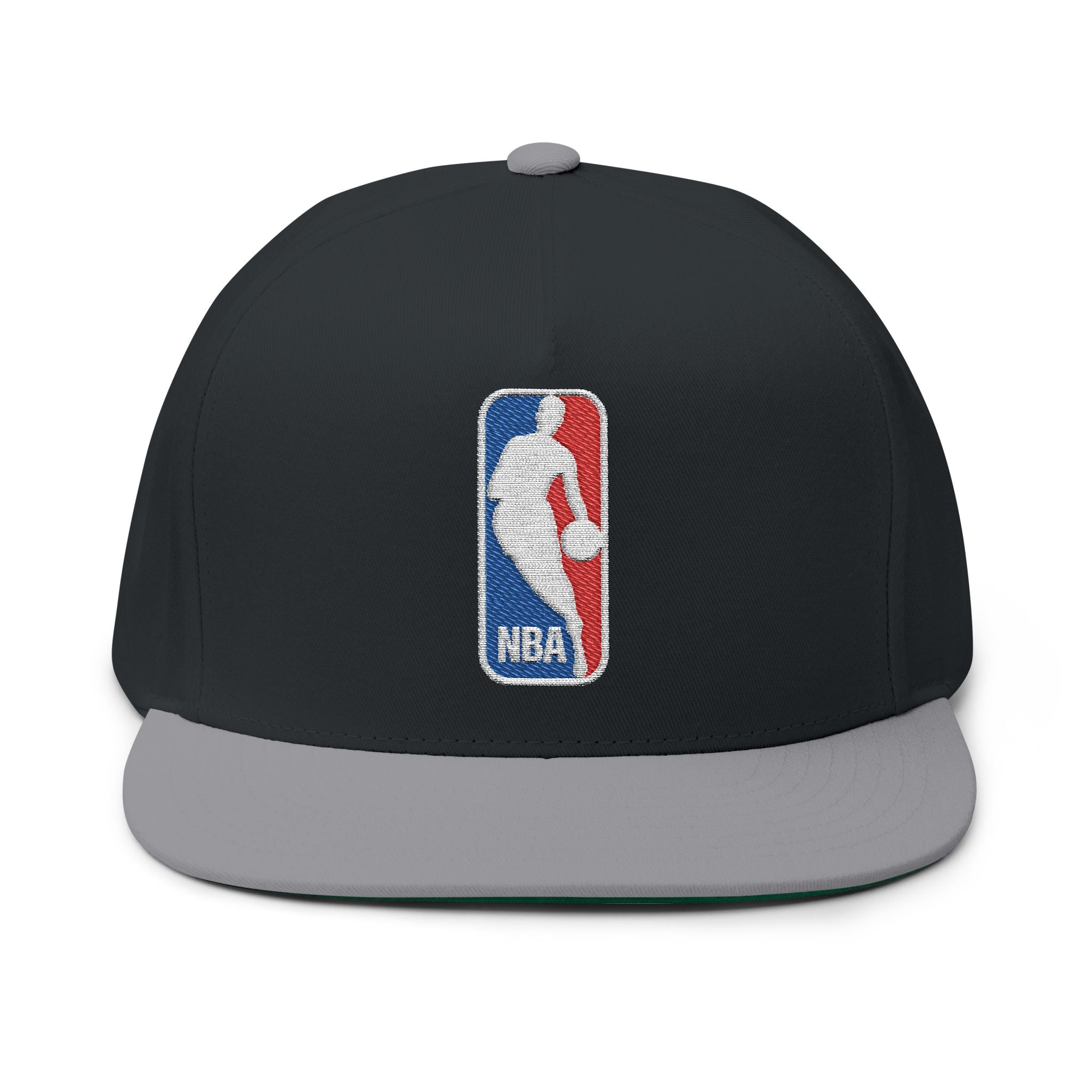 Embroidered NBA Logo Flat Bill Cap Snapback Basketball Hat