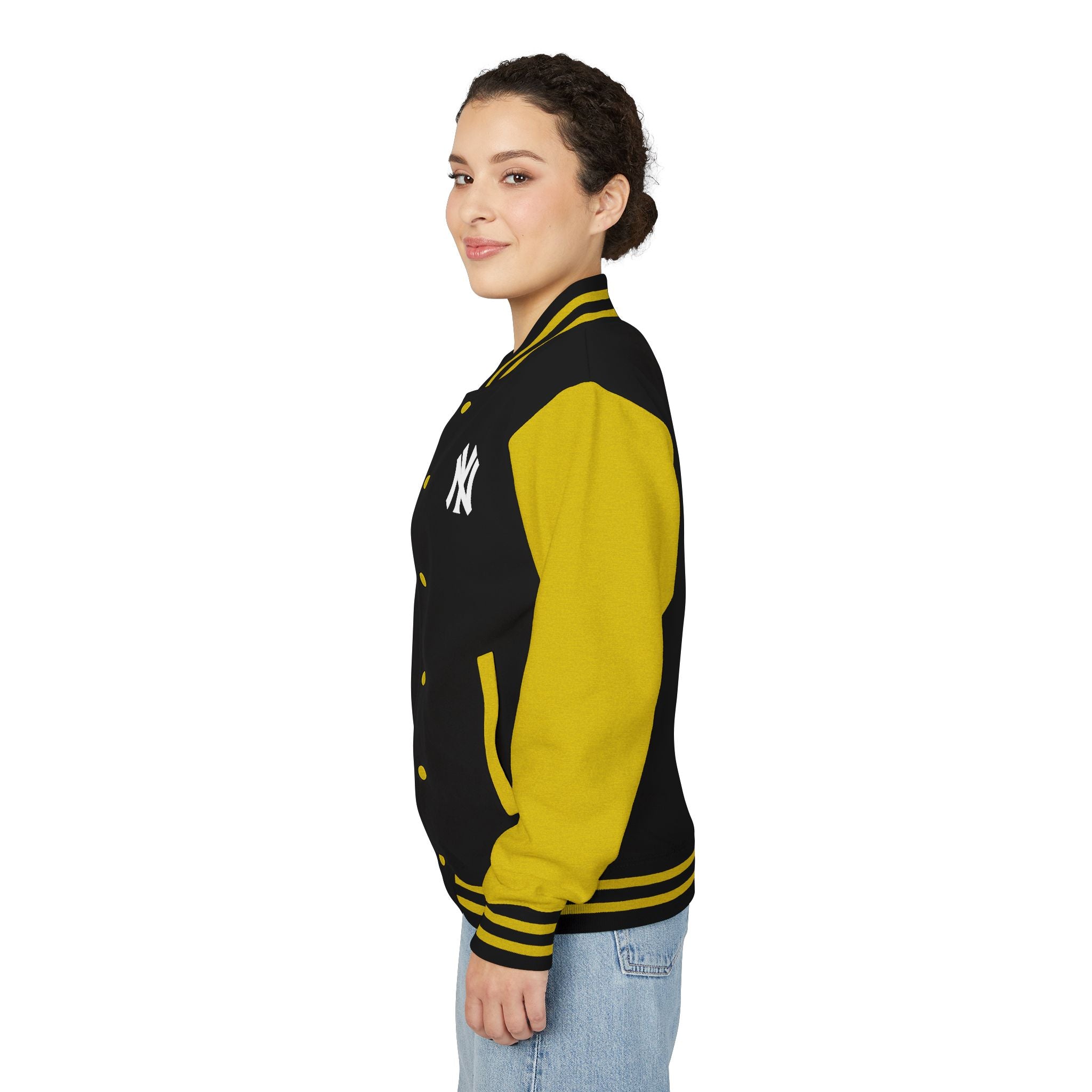 New York Letterman Jacket Varsity Style Red & White Baseball Jacket
