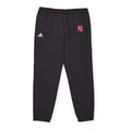 Adidas Fleece Joggers Cozy Grey Sweatpants with Pink Logo