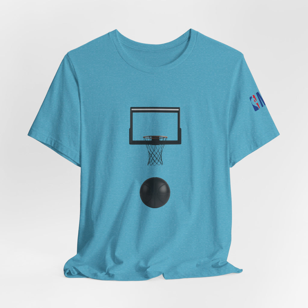 Basketball Silhouette Tee Hoop and Dunk Action
