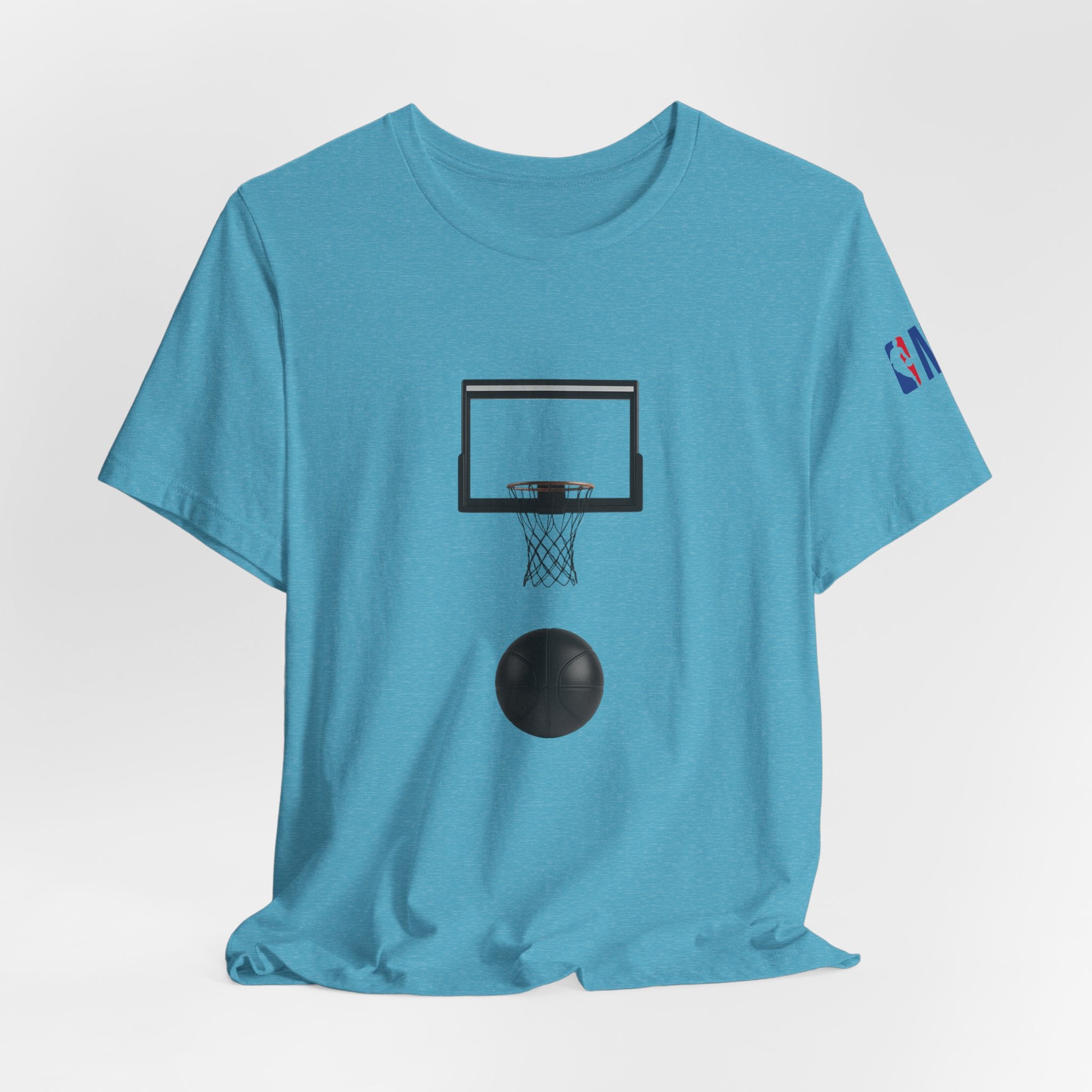 Basketball Silhouette Tee Hoop and Dunk Action