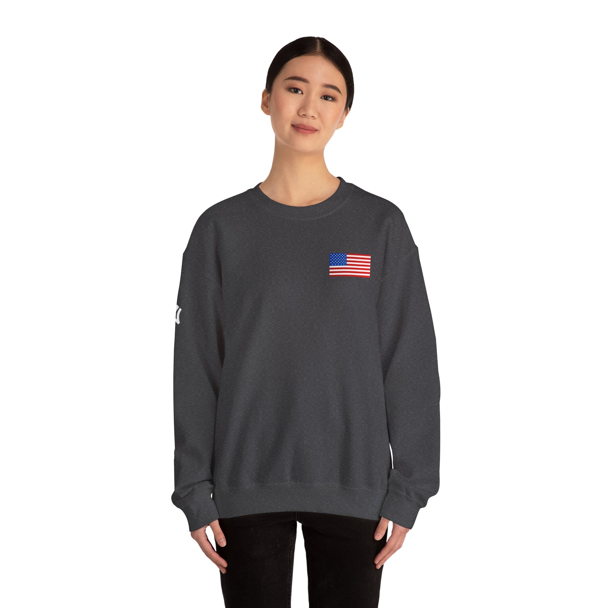 American Flag Sweatshirt | USA Stars Stripes Patriotic Crewneck