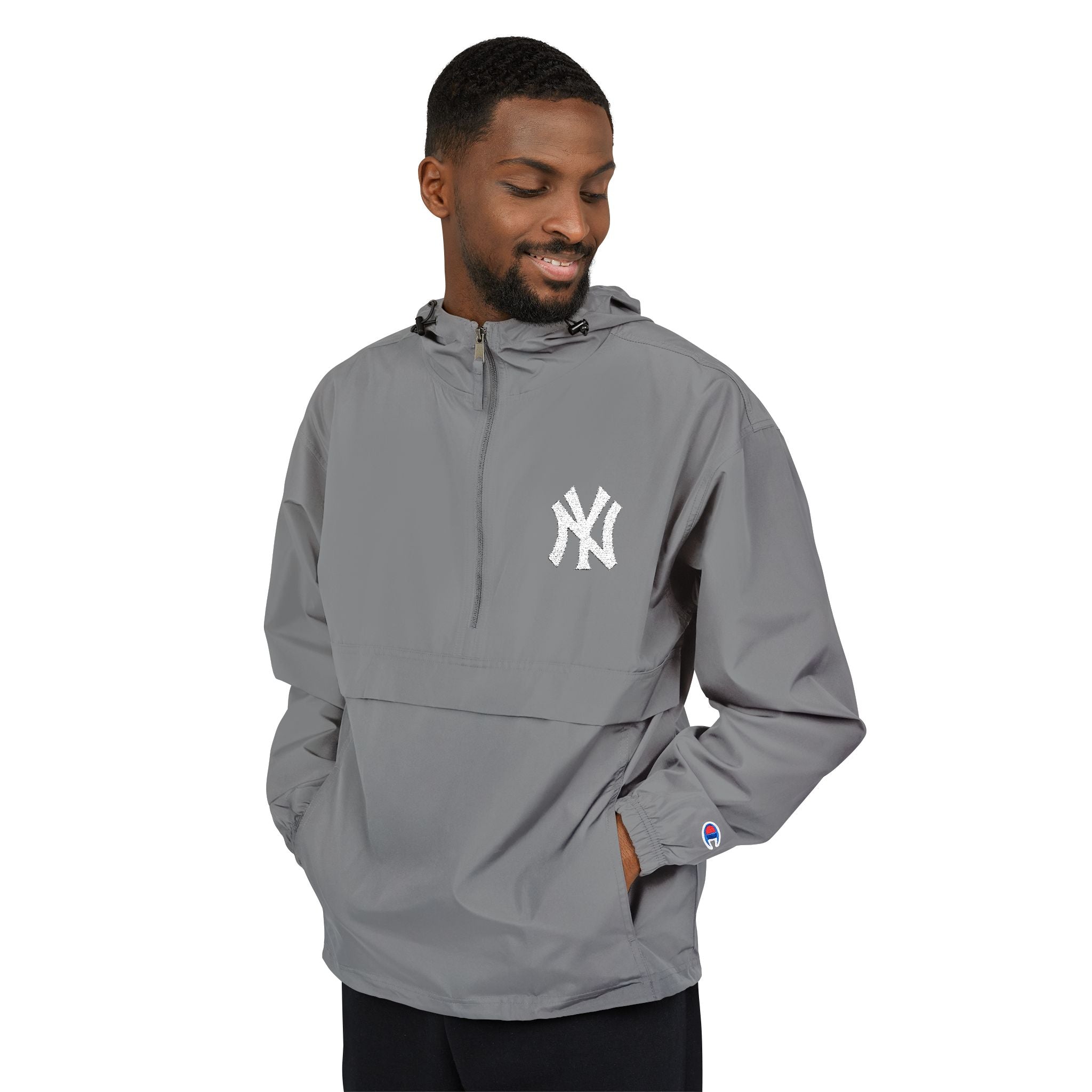 Newyork Logo Anorak Jacket  Packable Champion Windbreaker