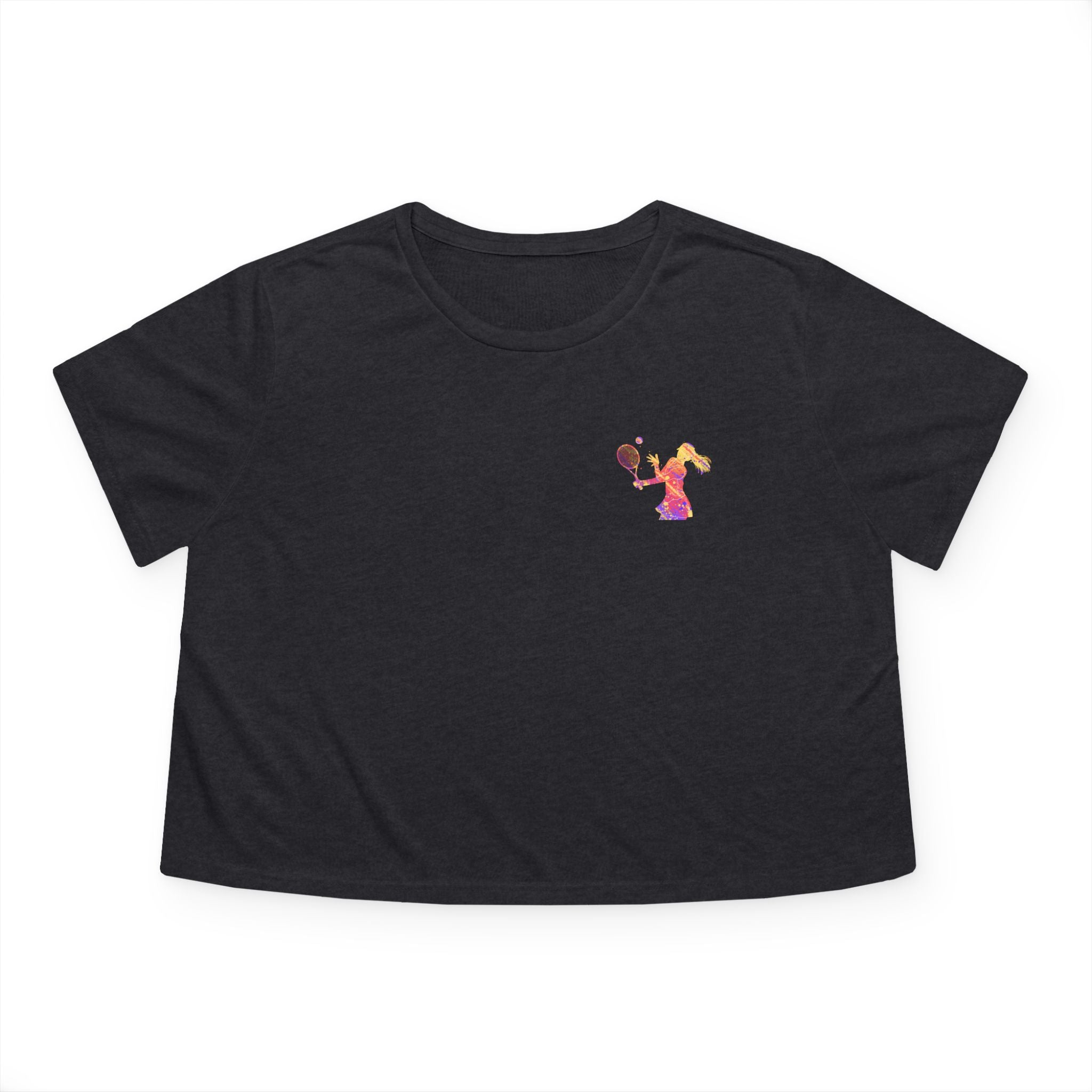 Cute Girl with Balloon Cropped Tee — Women's Flowy Casual Top