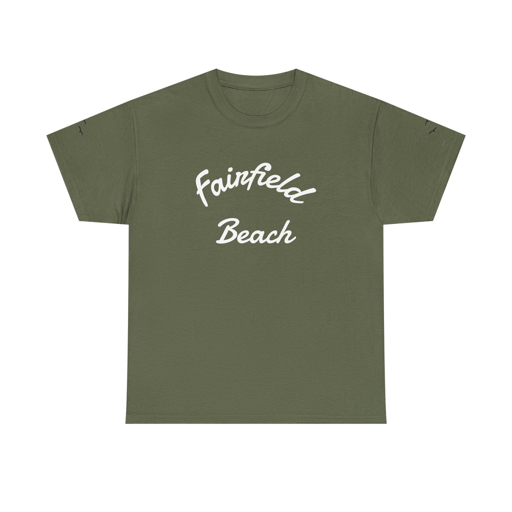 Fairfield Beach Unisex Heavy Cotton Tee, Comfortable Casual T-Shirt, Summer Vibe Shirt, Gifts for Beach Lovers, Relaxed Fit Tee