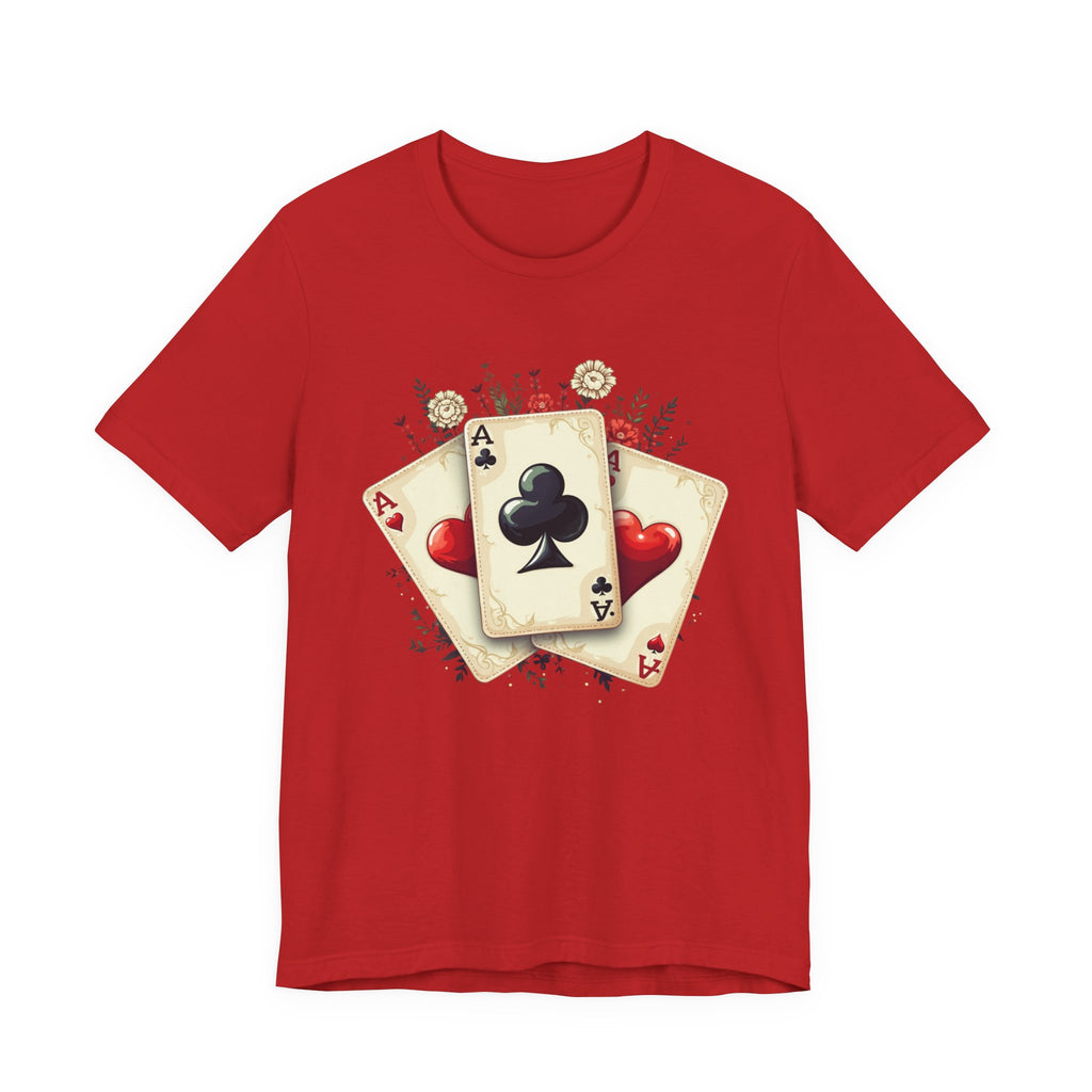 Vintage Playing Cards tee Ace of Clubs Hearts design