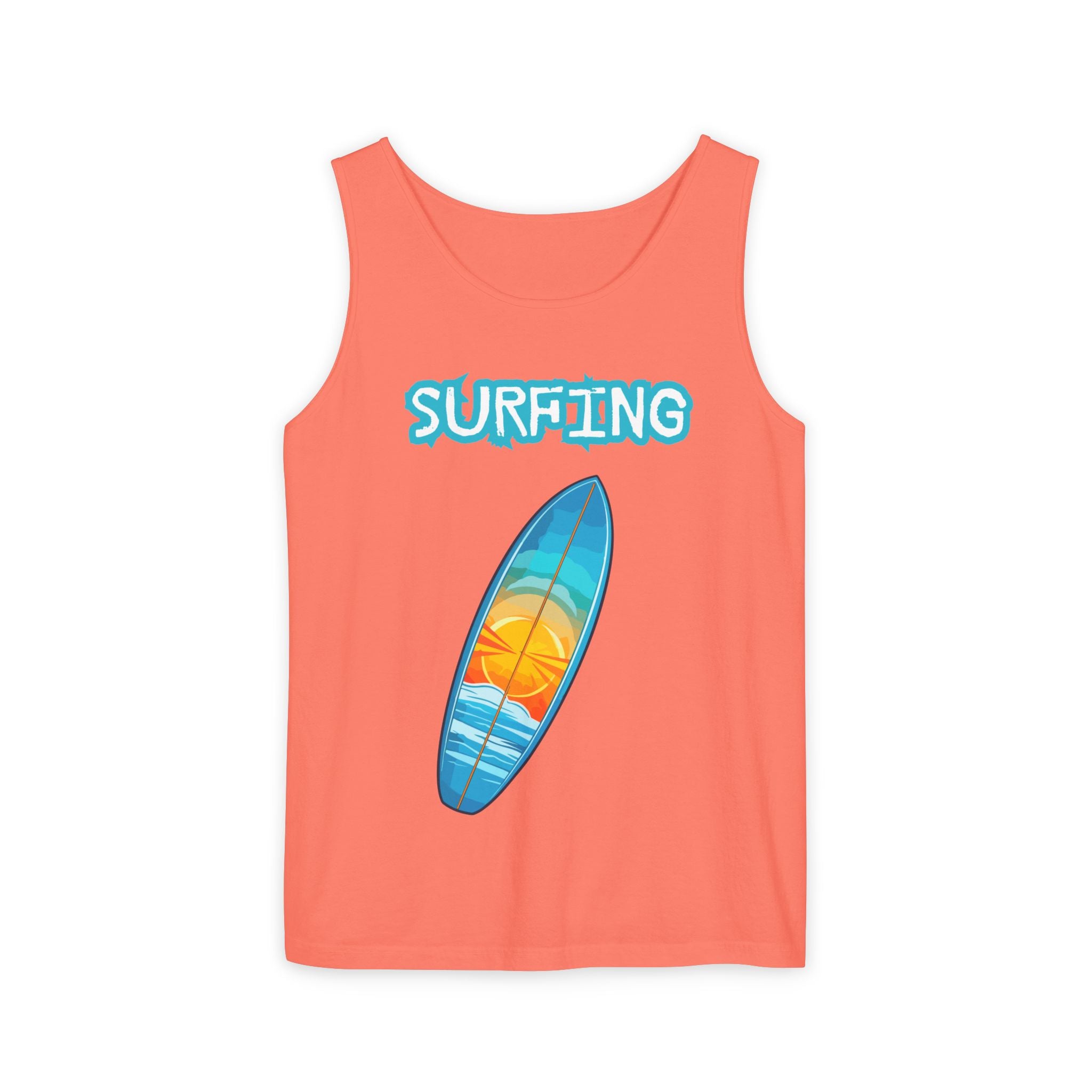Surfing Tank Top  Sunset Surfboard Beach Tank for Surfers & Summer Lovers