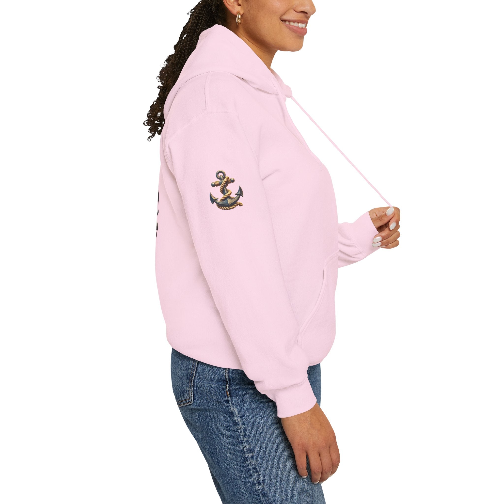 Pirate Skull Anchor Hoodie  Nautical Skull & Crossbones Pullover