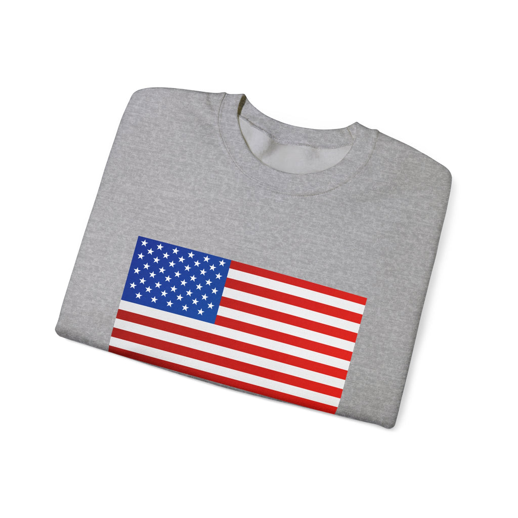 American Flag Sweatshirt | USA Stars Stripes Patriotic Crewneck
