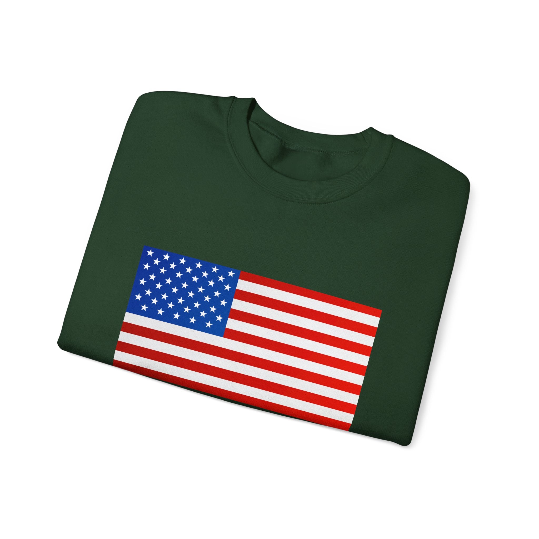 American Flag Sweatshirt | USA Stars Stripes Patriotic Crewneck